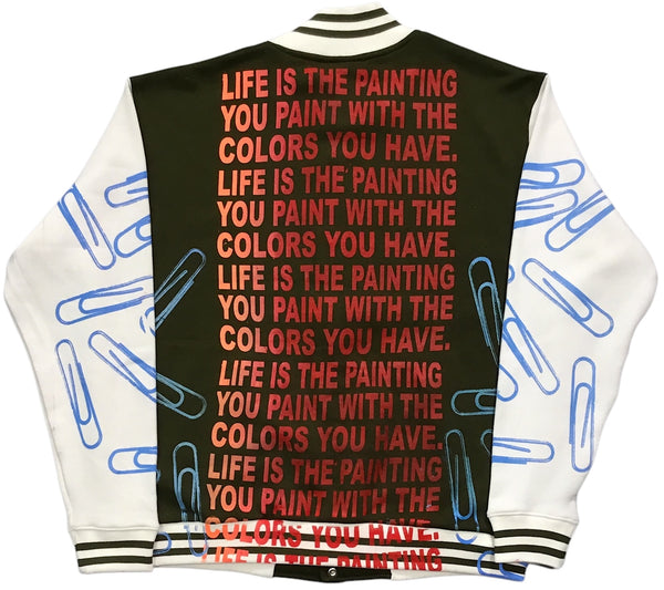 Life Is The Painting You Paint Varsity Jacket (Size 2XL)