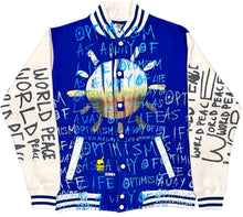 Load image into Gallery viewer, Optimism As A Way Of Life Varsity Jacket (Size Medium)
