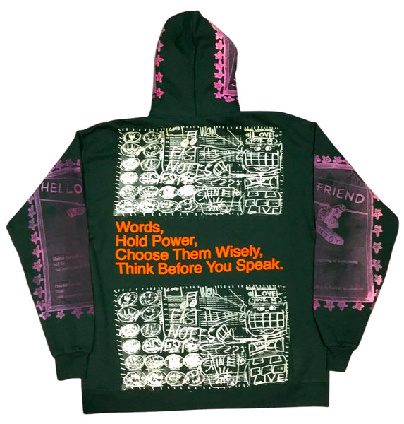 Words Hold Power Hoodie (Size Large)