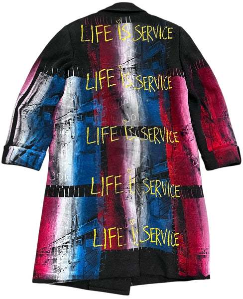 Life Is Service Custom Overcoat (Medium)