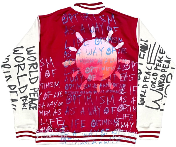 Optimism As A Way Of Life Varsity Jacket (Size Medium)