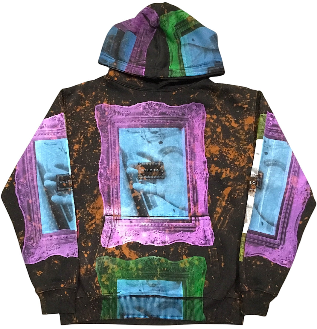 A Welcoming Hand Bleached Hoodie (Size Medium)