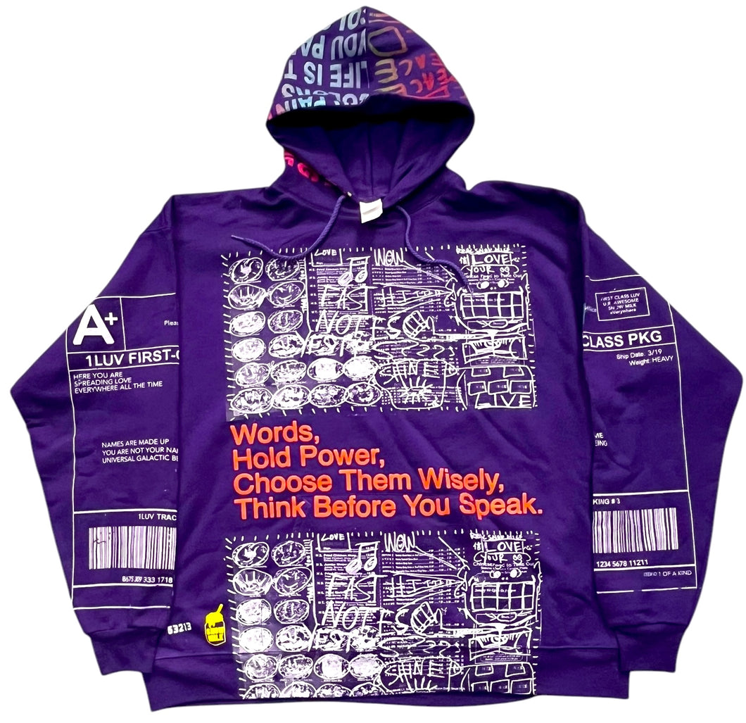 Words Hold Power Hoodie (Size XL)