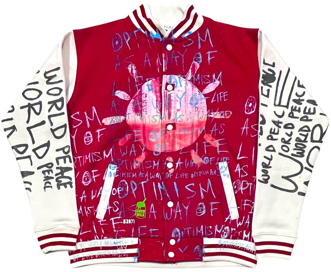 Optimism As A Way Of Life Varsity Jacket (Size Medium)