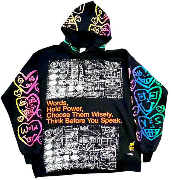 Words Hold Power Hoodie (Size Large)