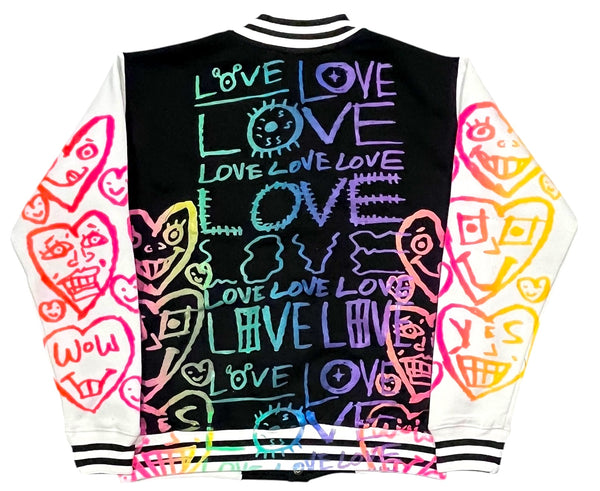 Love Love Love Varsity Jacket (Size Medium)