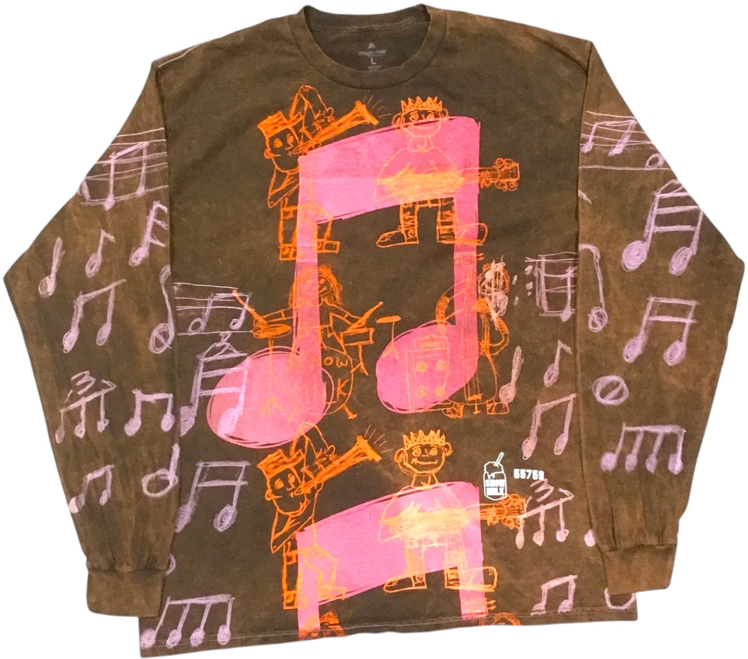 Music Notes Long Sleeve (Size Large)