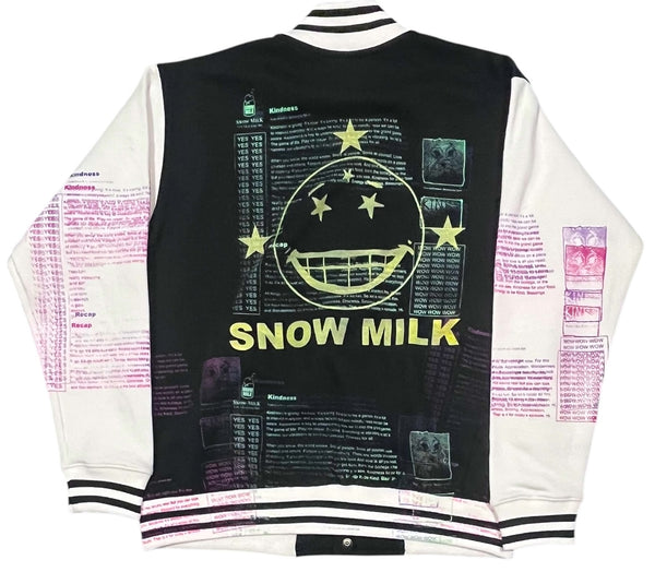 Snow Milk Kindness Varsity Jacket (Size Large)