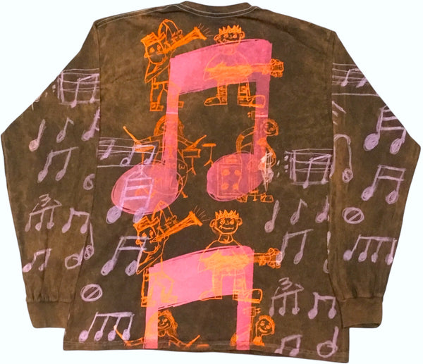 Music Notes Long Sleeve (Size Large)