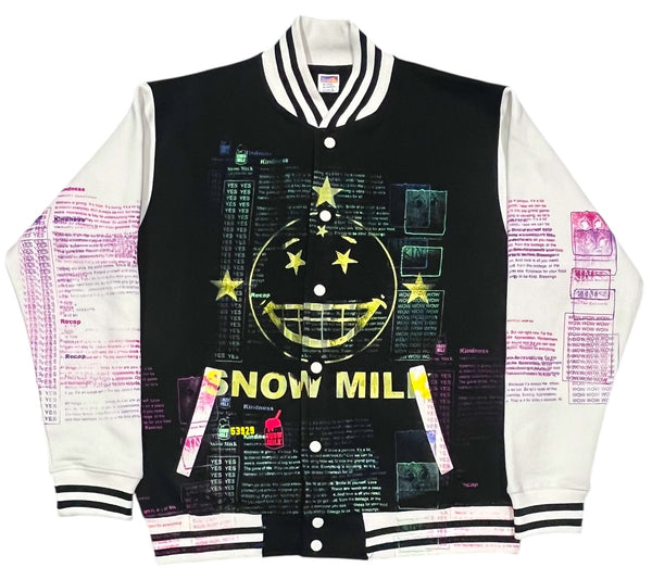 Snow Milk Kindness Varsity Jacket (Size Large)