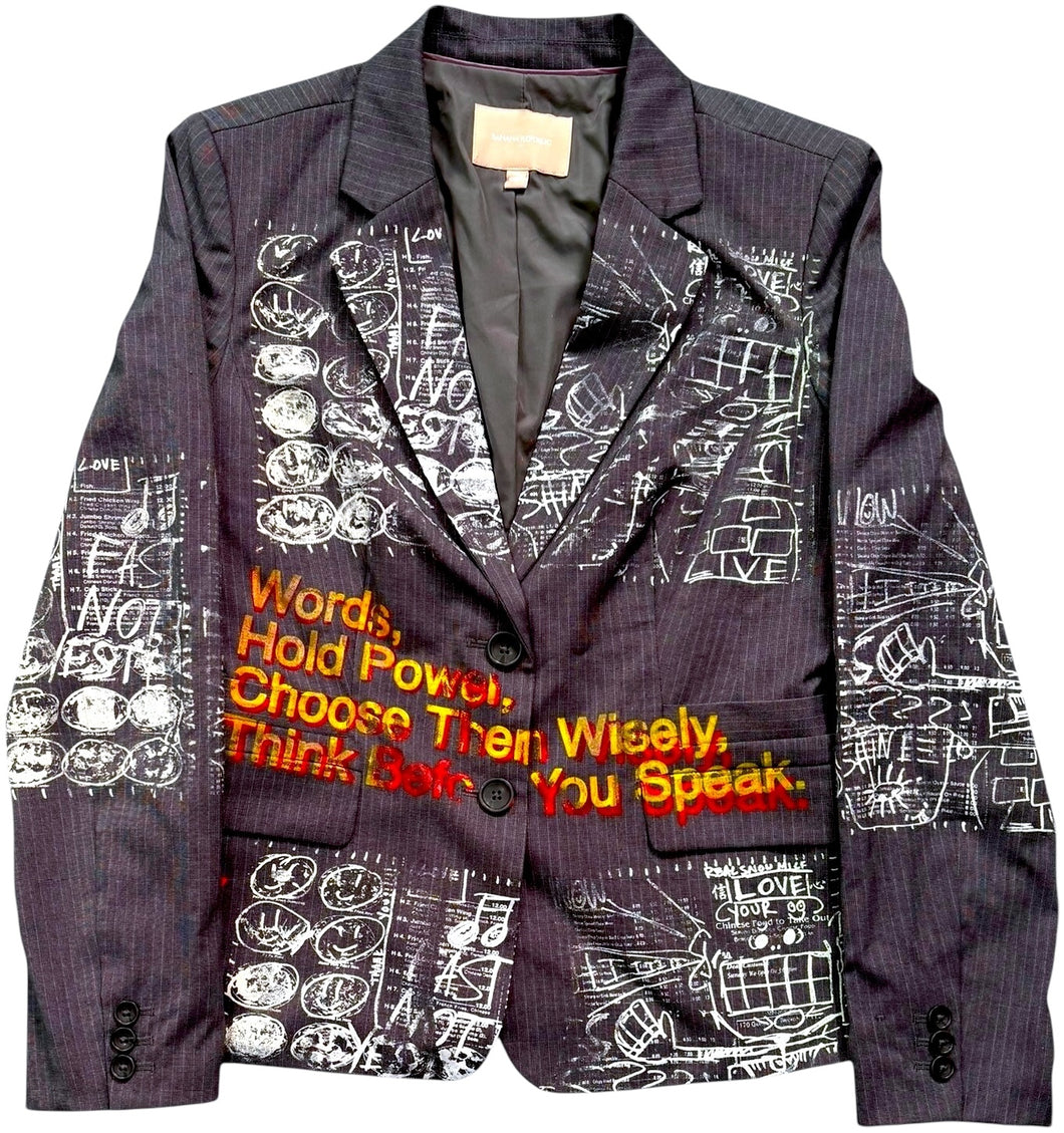 Words Hold Power Blazer (Size 10)