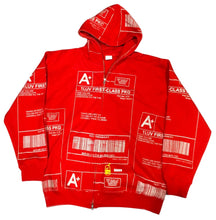 Load image into Gallery viewer, Positive Shipping Label Zip-up Hoodie (Size Large)
