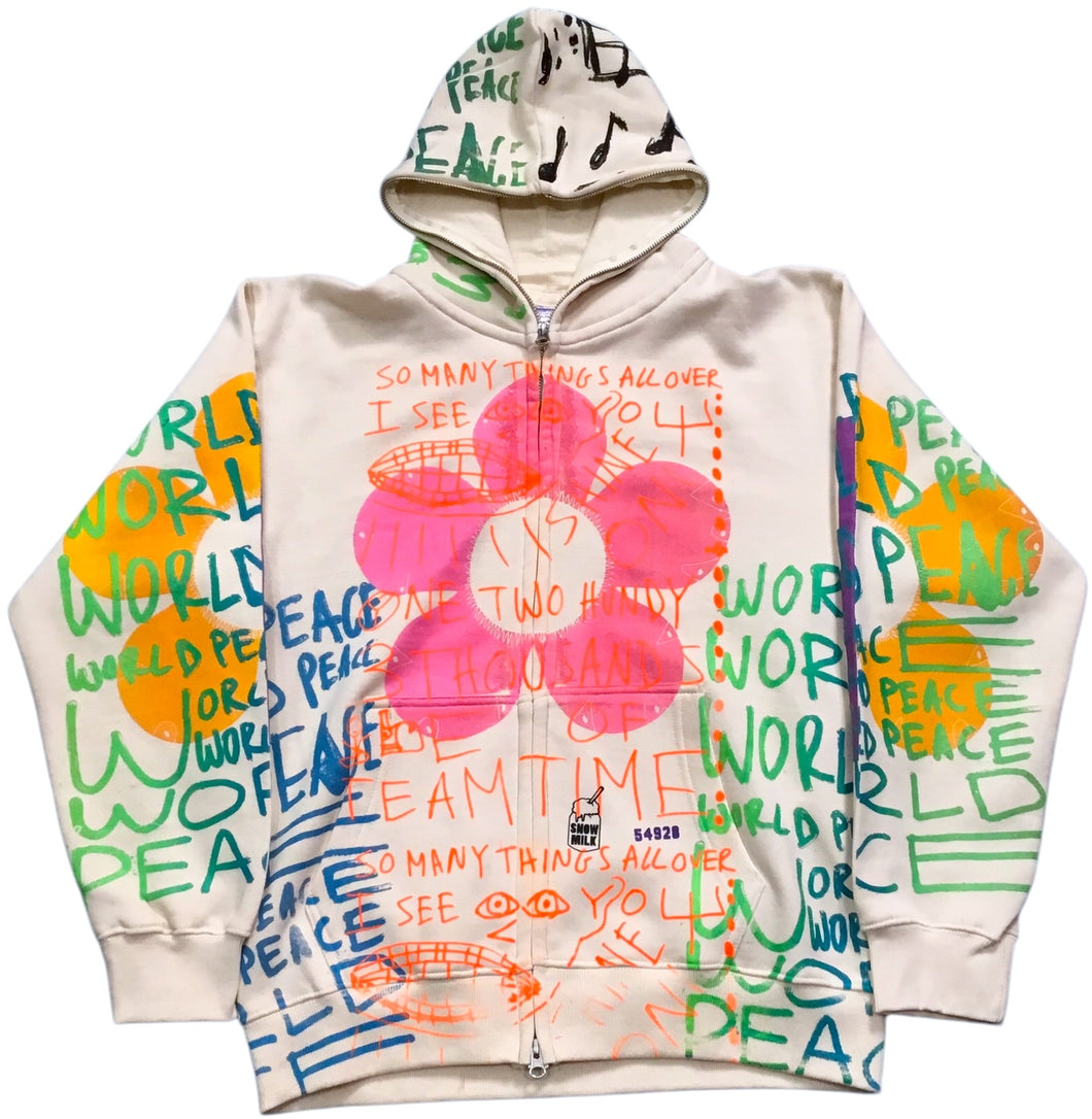 World Peace Hoodie Zip-up (Size Medium)