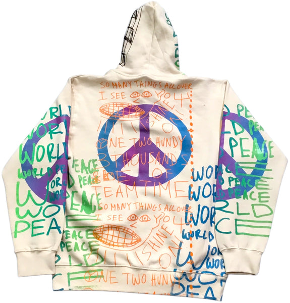 World Peace Hoodie Zip-up (Size Medium)