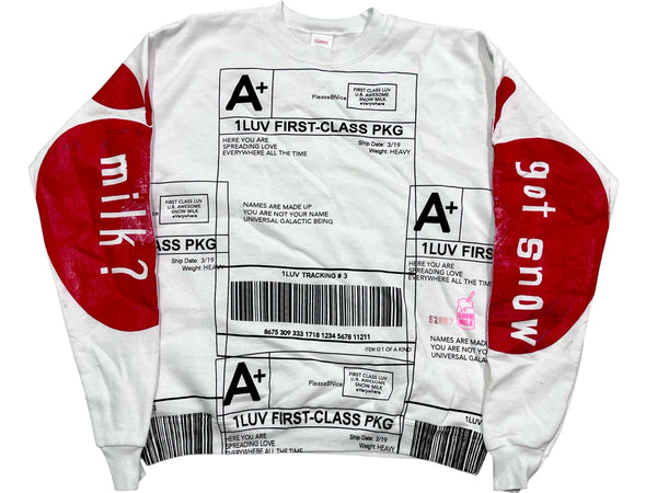 Positive Shipping Label Crewneck (Size Small)