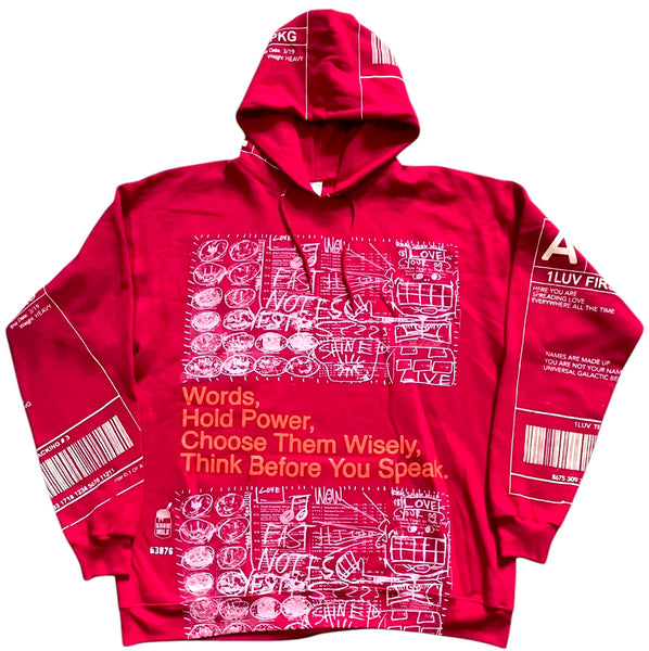 Words Hold Power Hoodie (Size Large)