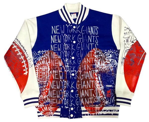 New York Giants Custom Sample Varsity Jacket (Size Small)