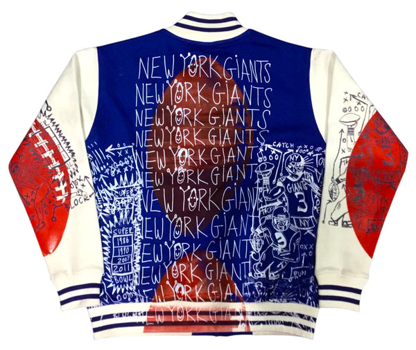 New York Giants Custom Sample Varsity Jacket (Size Small)