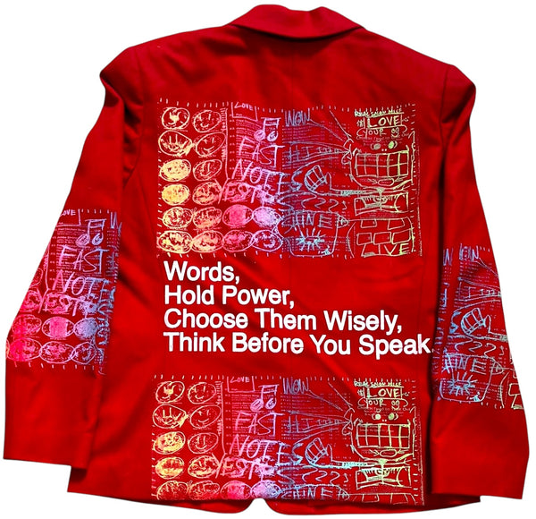 Words Hold Power Blazer (Size 10)