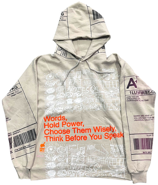 Words Hold Power Hoodie (Size Small)