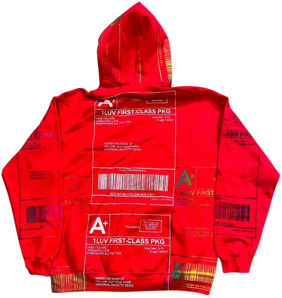 Positive Shipping Label Hoodie (Size Large)