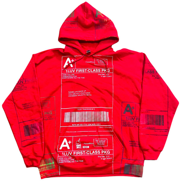 Positive Shipping Label Hoodie (Size Large)