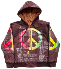 Load image into Gallery viewer, Kindness Zip-up Canvas Insulated Hooded Jacket (Size XS)
