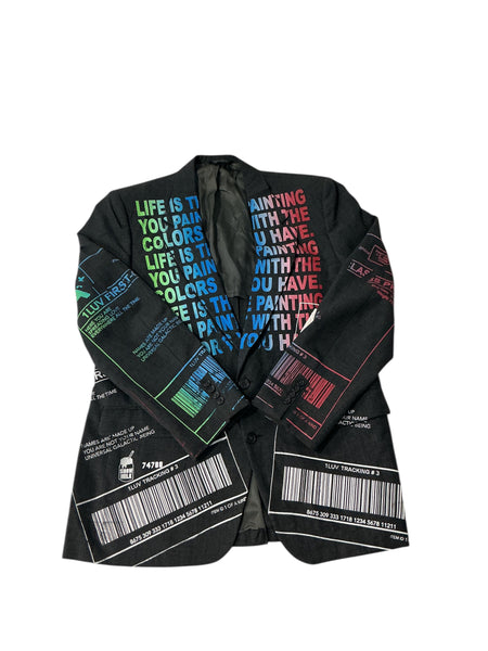 Life Is The Painting You Paint Blazer (Women's Size 14)