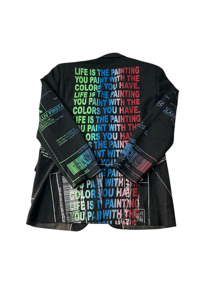 Life Is The Painting You Paint Blazer (Women's Size 14)