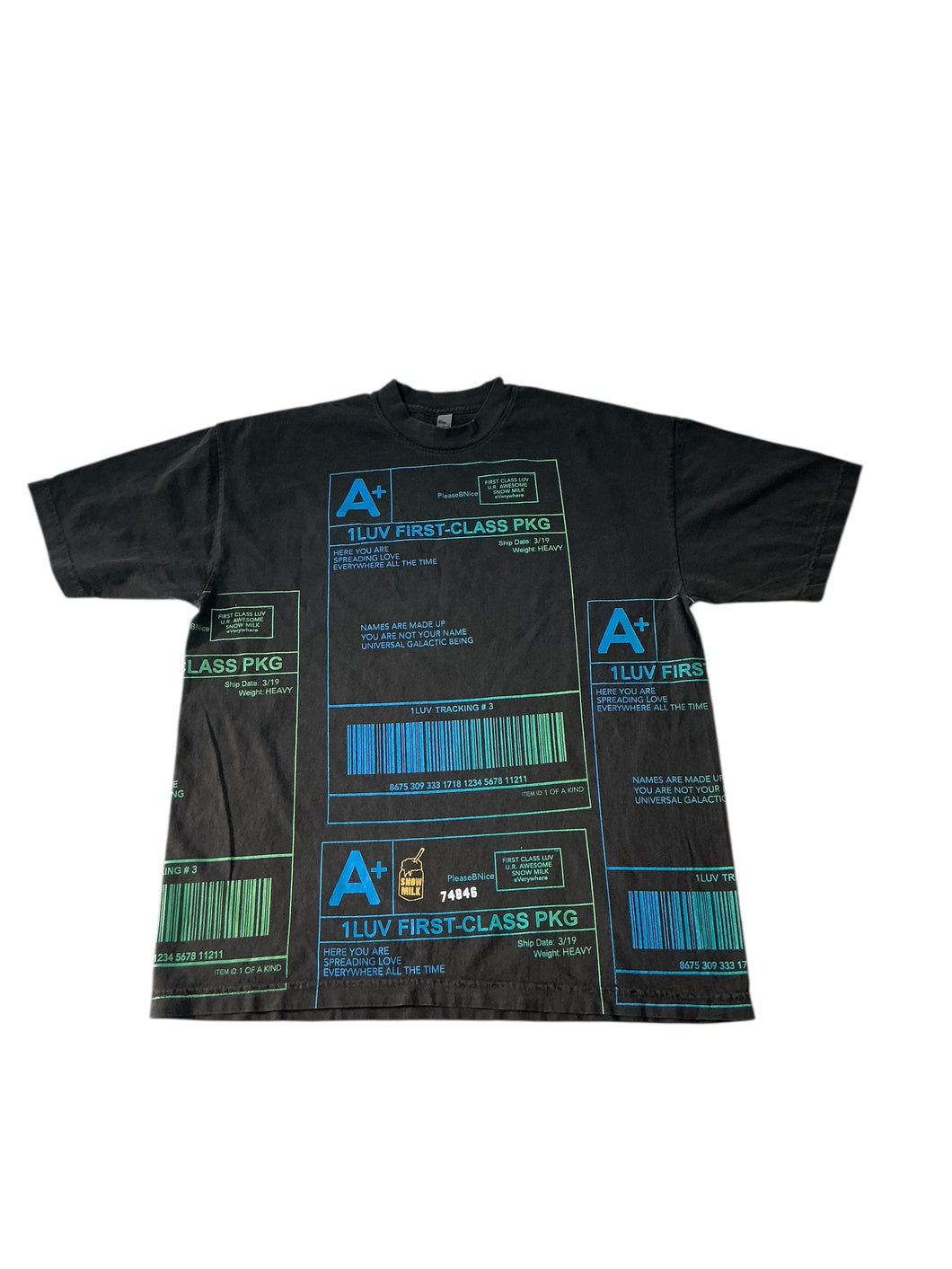 Positive Shipping Label 6.5oz Tee (Size Large)