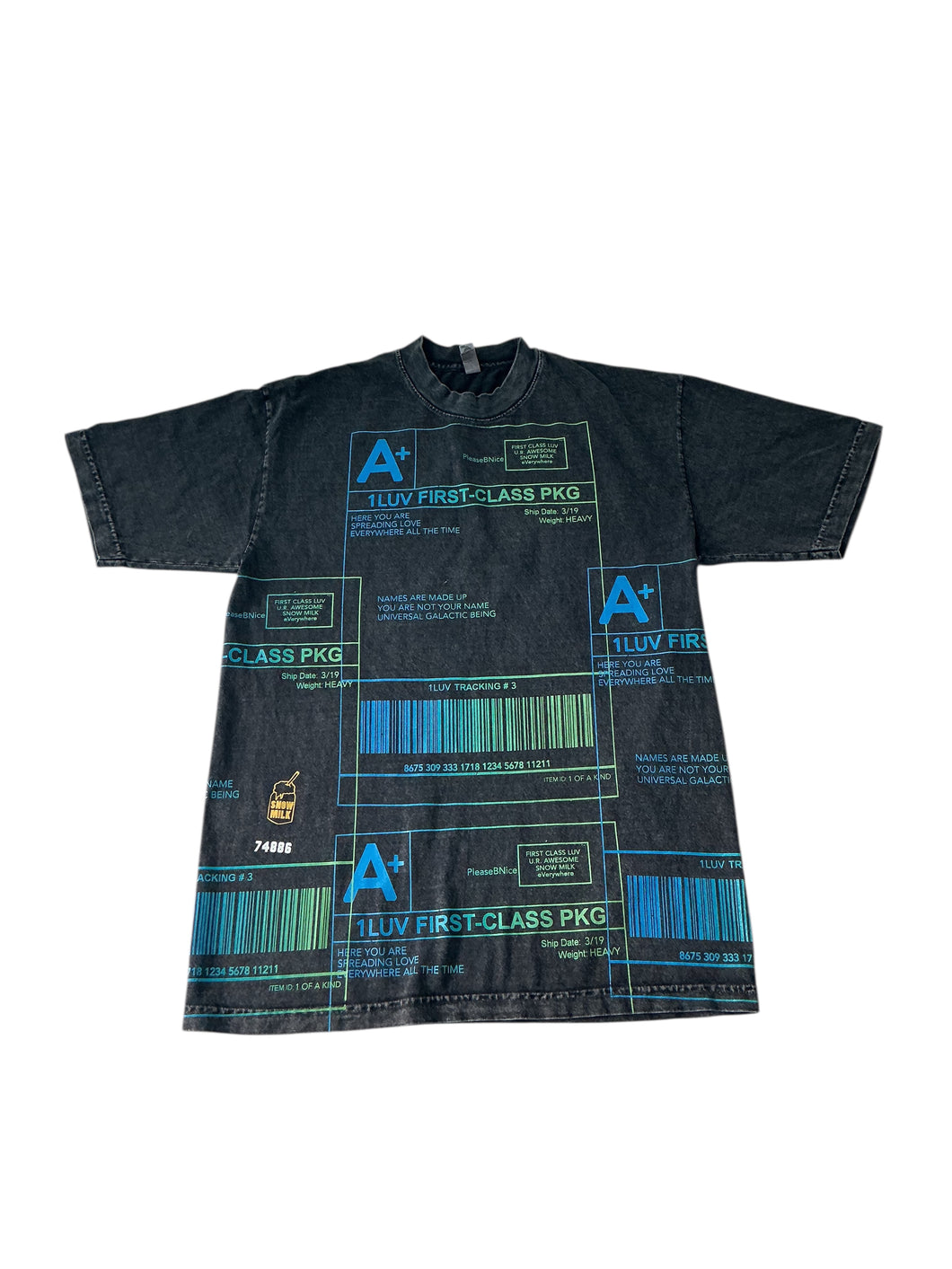 Positive Shipping Label 6.5oz Tee (Size Medium)