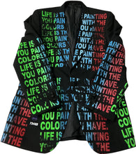 Load image into Gallery viewer, Life Is The Painting You Paint Blazer (Size 42R)
