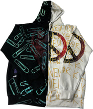 Load image into Gallery viewer, Lucha Paperclips Split Color Hoodie (Size  XL)
