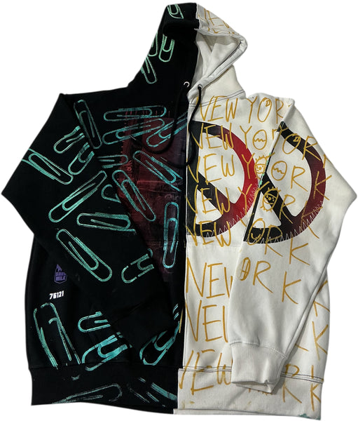 Lucha Paperclips Split Color Hoodie (Size  XL)