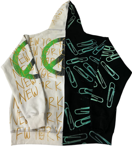 Lucha Paperclips Split Color Hoodie (Size  XL)