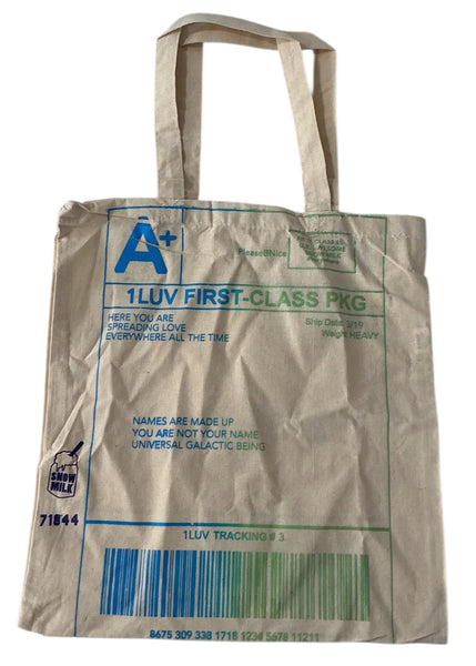Positive Shipping Label Tote Bag