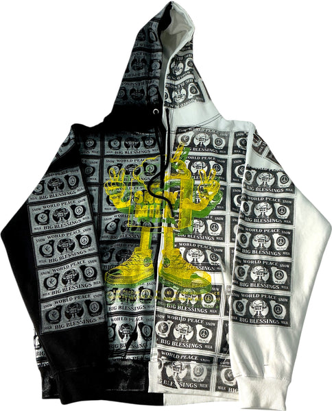 Big Blessings Bucks Split Color Hoodie (Size Large)