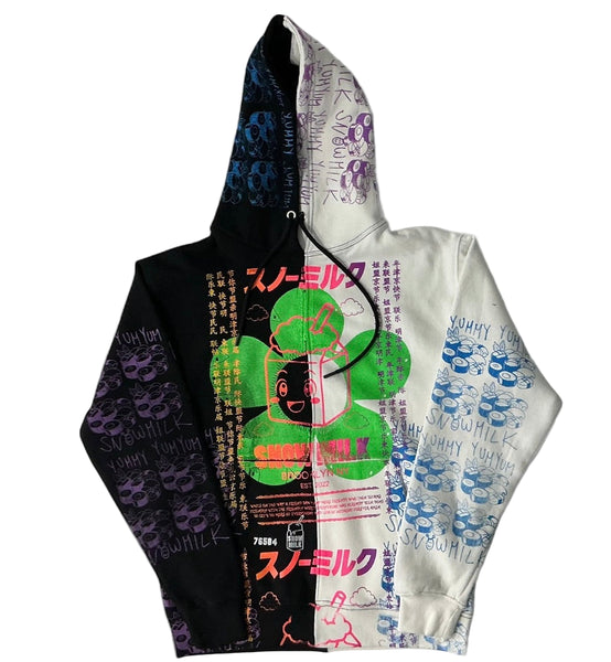 Animilk Split Color Hoodie (Size Medium)
