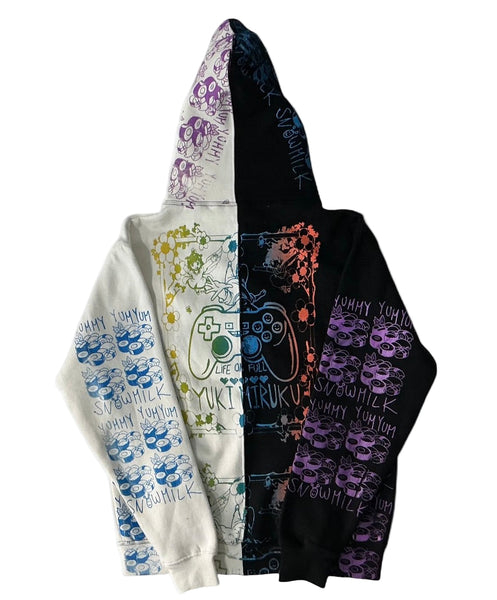 Animilk Split Color Hoodie (Size Medium)