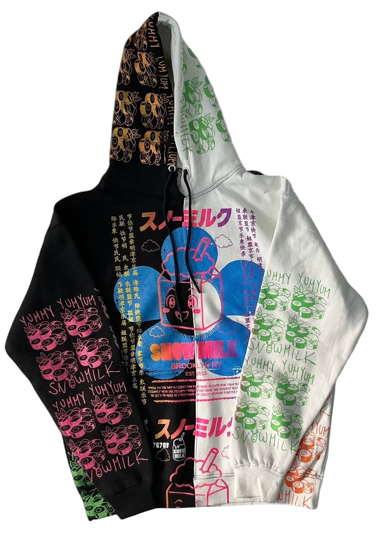 Animilk Split Color Hoodie (Size Large)