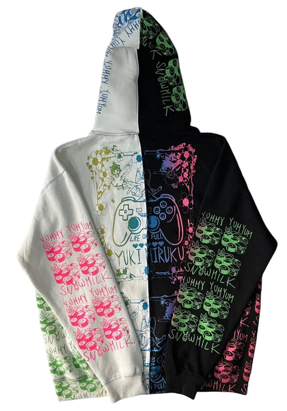 Animilk Split Color Hoodie (Size X-Large)