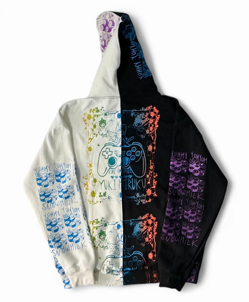 Animilk Split Color Hoodie (Size 2XL)