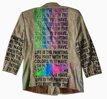 Load image into Gallery viewer, Life Is The Painting You Paint Blazer (Size 49R)
