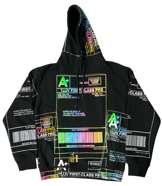 Positive Shipping Label Hoodie (Size Small)