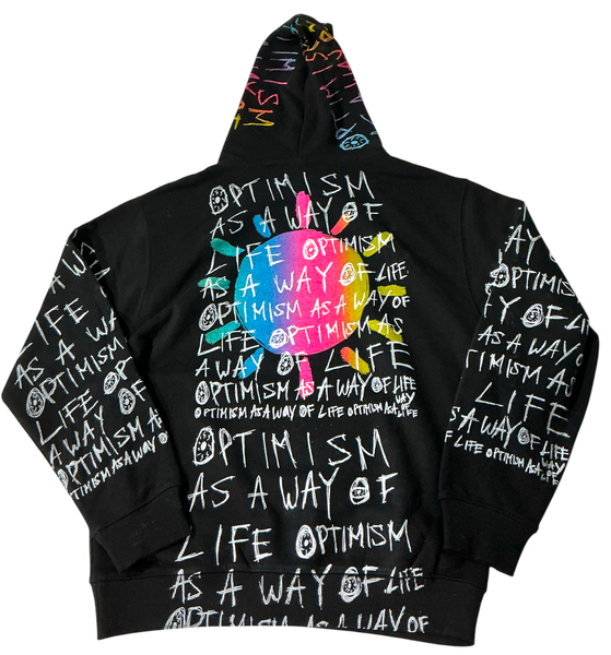 Optimism As A Way Of Life Hoodie (Size Small)