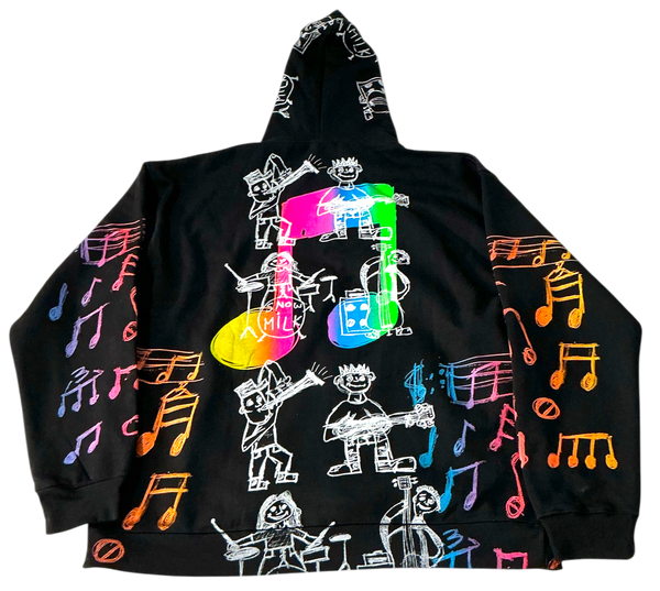 Music Notes Hoodie (Size 2XL)
