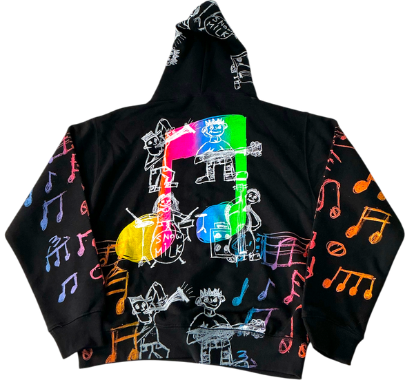 Music Notes Hoodie (Size Medium)