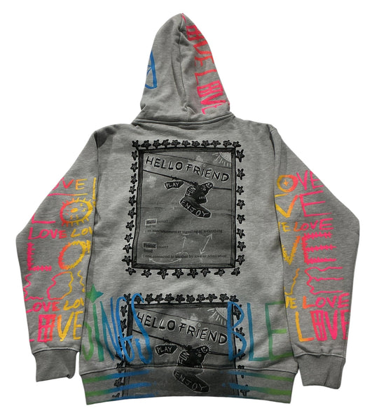 Hello Friend ZipUp Hoodie (Size Large)