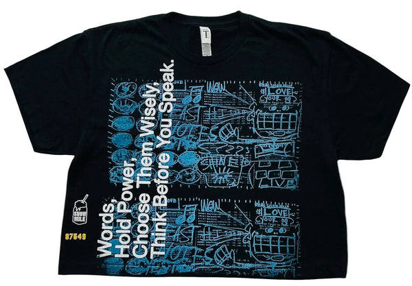 Words Hold Power Crop Top  (Size Women's Medium)