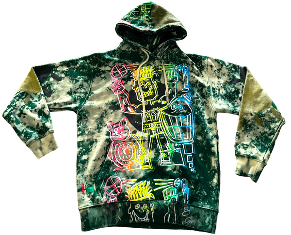 Just Kidding Bleached Hoodie (Size S)